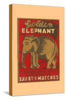 Golden Elephant-null-Stretched Canvas