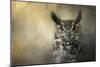 Golden Eyes Great Horned Owl-Jai Johnson-Mounted Giclee Print