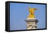 Golden Fame Statue On Pont Alexandre III - I-Cora Niele-Framed Stretched Canvas