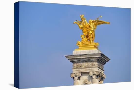 Golden Fame Statue On Pont Alexandre III - I-Cora Niele-Stretched Canvas