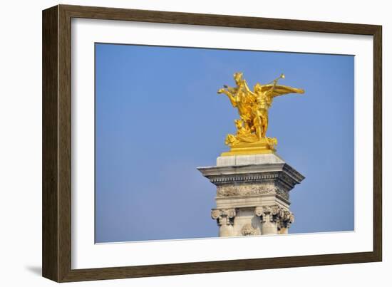 Golden Fame Statue On Pont Alexandre III - I-Cora Niele-Framed Giclee Print