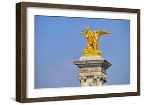 Golden Fame Statue On Pont Alexandre III - I-Cora Niele-Framed Giclee Print