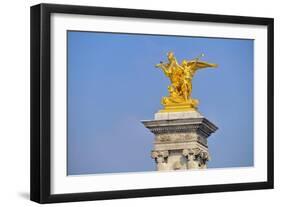 Golden Fame Statue On Pont Alexandre III - I-Cora Niele-Framed Giclee Print