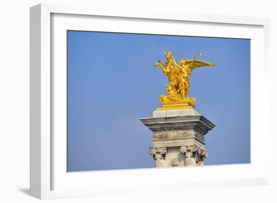 Golden Fame Statue On Pont Alexandre III - I-Cora Niele-Framed Giclee Print