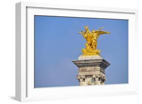 Golden Fame Statue On Pont Alexandre III - I-Cora Niele-Framed Giclee Print