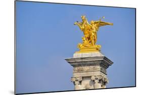 Golden Fame Statue On Pont Alexandre III - I-Cora Niele-Mounted Giclee Print