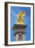 Golden Fame Statue On Pont Alexandre III - II-Cora Niele-Framed Giclee Print