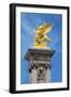 Golden Fame Statue On Pont Alexandre III - II-Cora Niele-Framed Giclee Print
