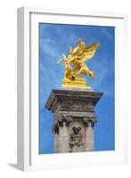 Golden Fame Statue On Pont Alexandre III - II-Cora Niele-Framed Giclee Print