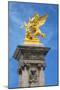 Golden Fame Statue On Pont Alexandre III - II-Cora Niele-Mounted Giclee Print