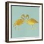 Golden Flamingo I-null-Framed Art Print