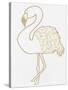 Golden Flamingo-Pam Varacek-Stretched Canvas