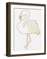 Golden Flamingo-Pam Varacek-Framed Art Print