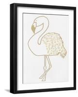 Golden Flamingo-Pam Varacek-Framed Art Print