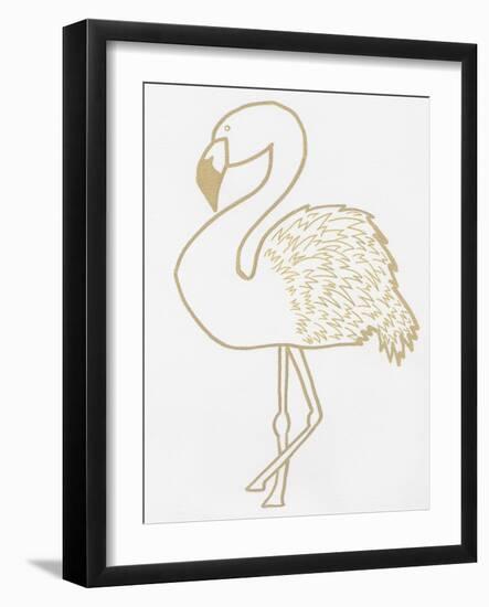 Golden Flamingo-Pam Varacek-Framed Art Print