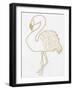 Golden Flamingo-Pam Varacek-Framed Art Print