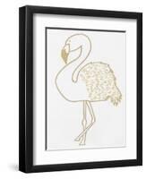 Golden Flamingo-Pam Varacek-Framed Art Print