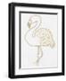 Golden Flamingo-Pam Varacek-Framed Art Print