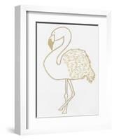 Golden Flamingo-Pam Varacek-Framed Art Print