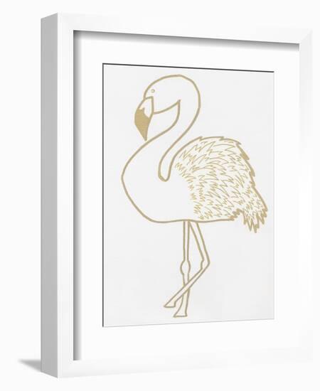 Golden Flamingo-Pam Varacek-Framed Art Print