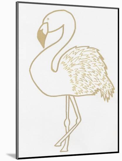 Golden Flamingo-Pam Varacek-Mounted Art Print