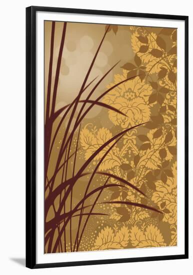 Golden Flourish I-Edward Aparicio-Framed Giclee Print