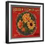 Golden Flower Brand - Redlands, California - Citrus Crate Label-Lantern Press-Framed Art Print