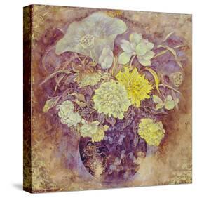 Golden Flowers-Cai Xiaoli-Stretched Canvas