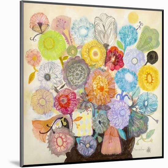 Golden Flowers-Mercedes Lagunas-Mounted Art Print