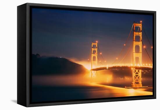 Golden Fog, Golden Gate Bridge, San Francisco-Vincent James-Framed Stretched Canvas