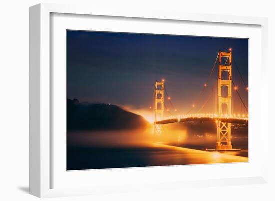 Golden Fog, Golden Gate Bridge, San Francisco-Vincent James-Framed Photographic Print