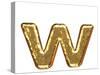 Golden Font. Letter 'W'.Lower Case-ayvengo-Stretched Canvas