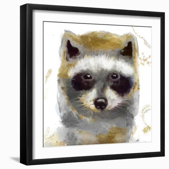 Golden Forest - Raccoon-null-Framed Giclee Print