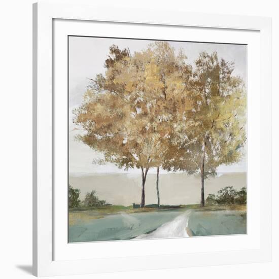 Golden Forest Shimmer-Isabelle Z-Framed Art Print