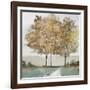 Golden Forest Shimmer-Isabelle Z-Framed Art Print