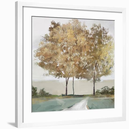 Golden Forest Shimmer-Isabelle Z-Framed Art Print