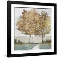 Golden Forest Shimmer-Isabelle Z-Framed Art Print