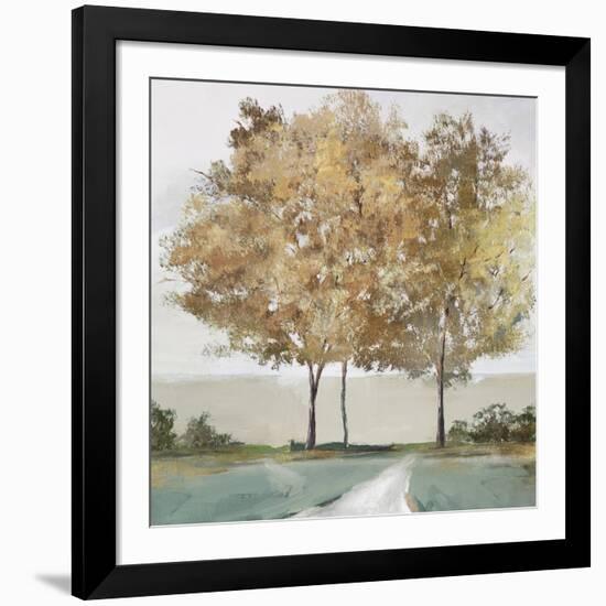 Golden Forest Shimmer-Isabelle Z-Framed Art Print