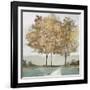 Golden Forest Shimmer-Isabelle Z-Framed Art Print