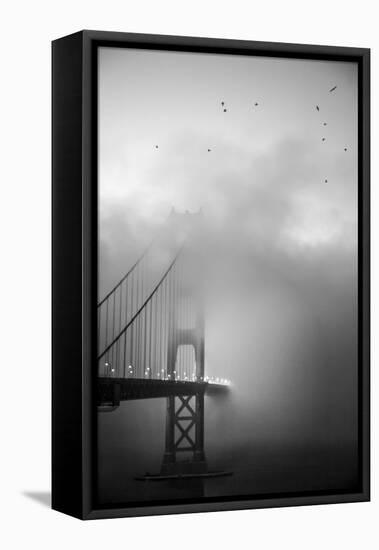 Golden Gate and Birds-Moises Levy-Framed Stretched Canvas