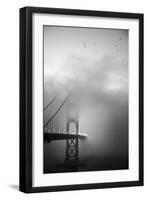 Golden Gate and Birds-Moises Levy-Framed Premium Photographic Print