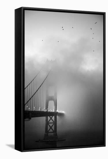 Golden Gate and Birds-Moises Levy-Framed Stretched Canvas