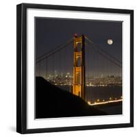 Golden Gate and Moon-Moises Levy-Framed Photographic Print