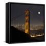 Golden Gate and Moon-Moises Levy-Framed Stretched Canvas