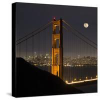 Golden Gate and Moon-Moises Levy-Stretched Canvas