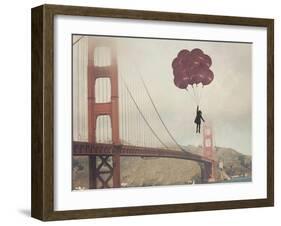 Golden Gate Ballons-Ashley Davis-Framed Art Print