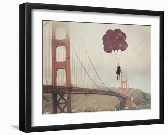 Golden Gate Ballons-Ashley Davis-Framed Art Print