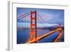 Golden Gate Bridge and Bay Ca-null-Framed Art Print