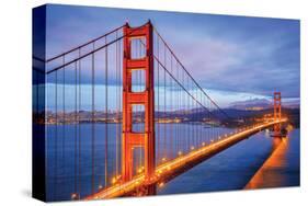 Golden Gate Bridge and Bay Ca-null-Stretched Canvas