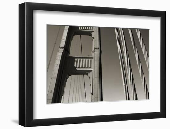 Golden Gate Bridge and Cables-Christian Peacock-Framed Giclee Print